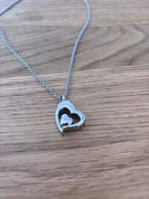 Charger l'image dans la galerie, Collier Cinéraire Double Cœur Argent - photo 1