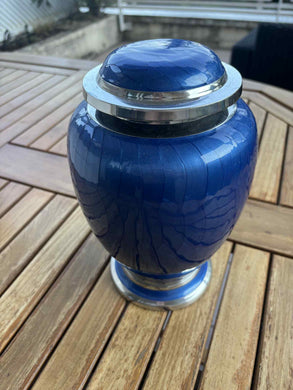 urne funeraire infini bleue
